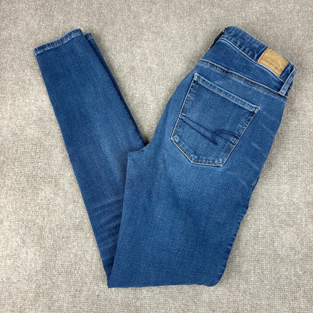 American Eagle Outfitters The Dream Jegging Jeans Womens 8 Long Blue Medium Wash